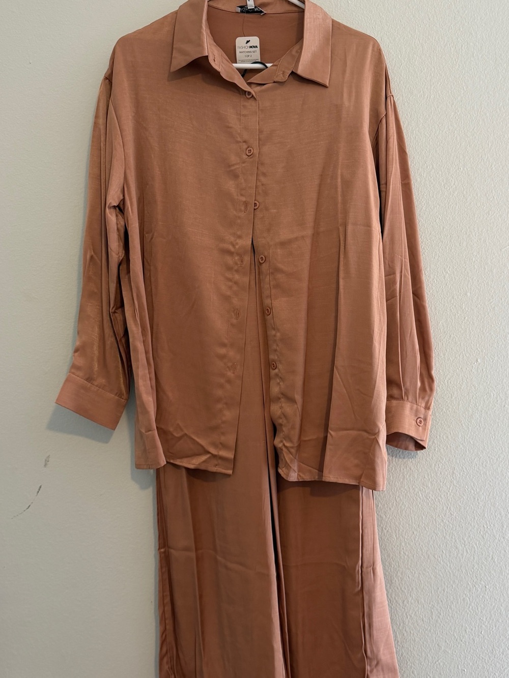 Staying With You Satin Pant Set